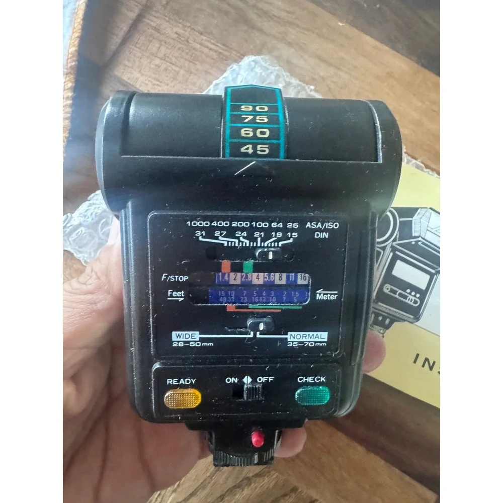 Vintage Zykorrr 355 Computerized Electronic Flash 35mm Camera Hot Shoe + Manual